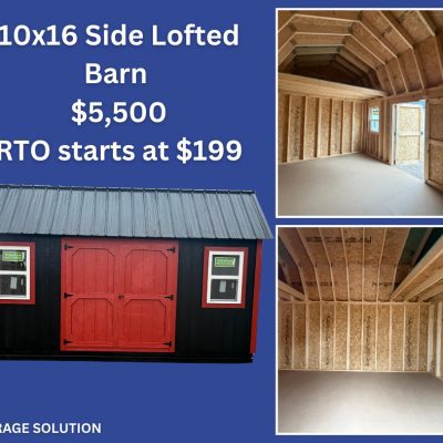 10x16 Side Lofted Barn