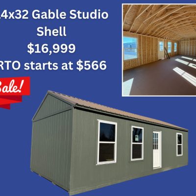 14x32 Gable Studio