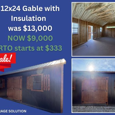 12x24 Gable with Insulation