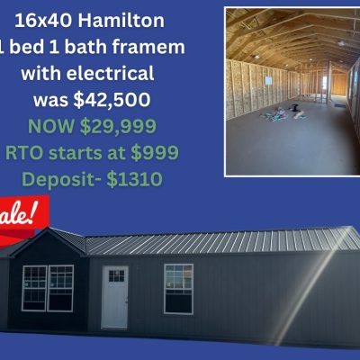 16x40 Hamilton 1 Bed 1 Bath with Electrical