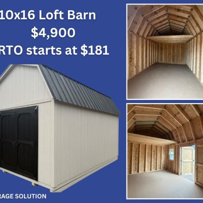 10x16 Loft Barn